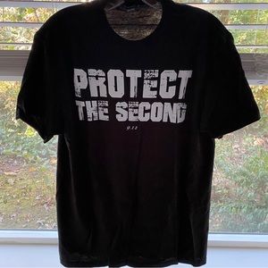 Protect The Second Black Adult Tee~Amazing Quality 100% Cotton NWT Sz S & L